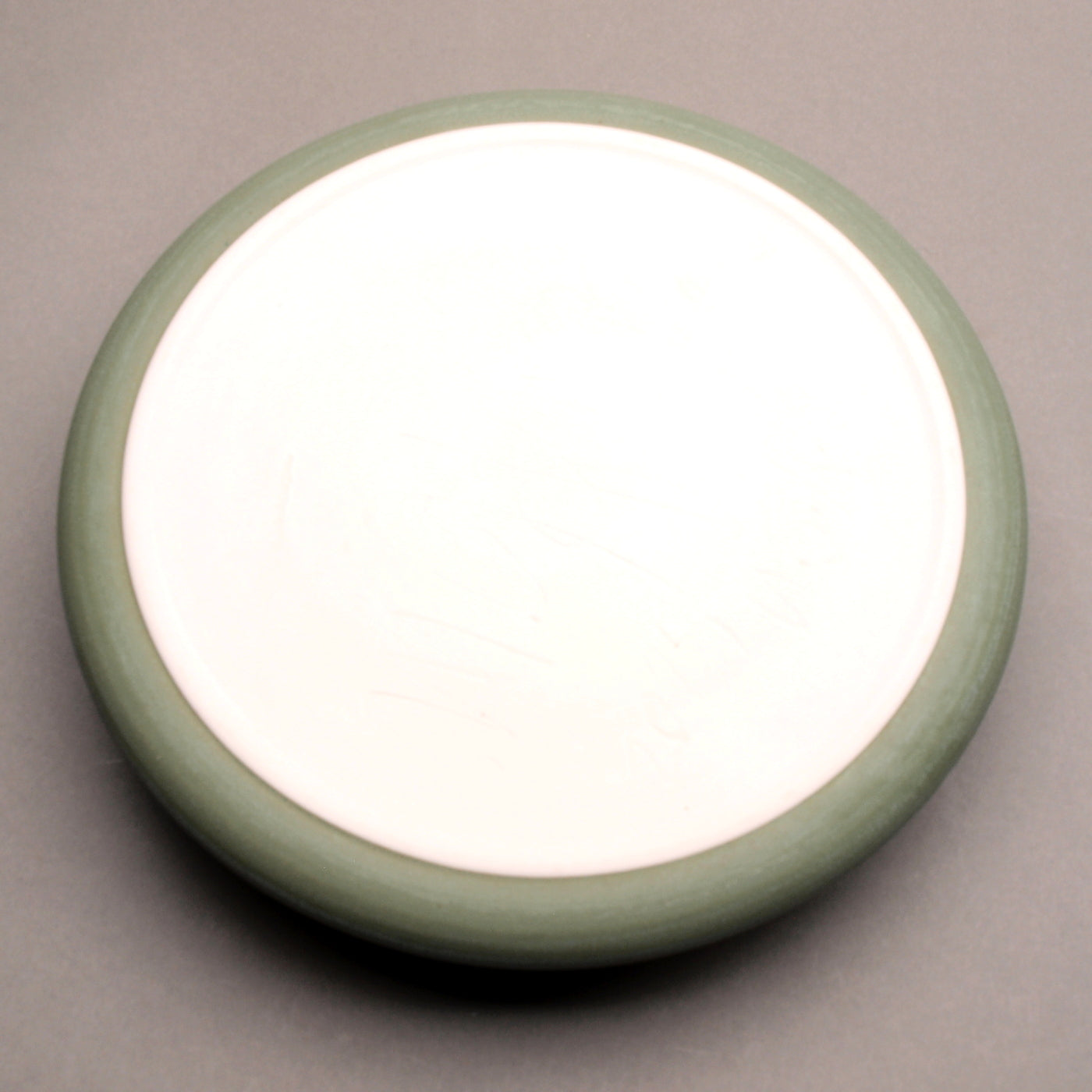 Medium Sized Handcrafted Ceramic Chip & Dip featuring Hummingbirds, Flowers, and Checkered Banding motif, glazed in sage green and Turquoise, Ceramic Porcelain