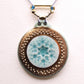 Elegant Snowflake Pendant Necklace with Gold Luster - Winter Chic type #1 1.75" Dia.